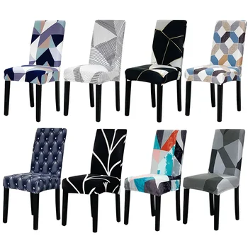 Эластичные съемные моющиеся чехлы на стулья из ткани лайкра для столовой, чехлы для ресторана, банкета, отеля, украшения дома