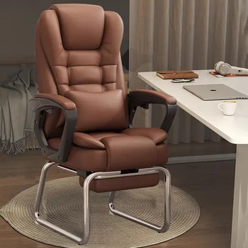 Эргономичная подушка для офисного кресла в скандинавском стиле, пол в представительской гостиной, Кожаное компьютерное кресло, дизайнерское кресло, мебель Silla Escritorio
