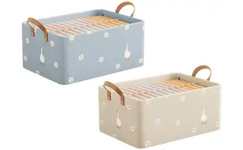 Ящик для хранения одежды объемом 25 л, складная корзина для белья с милым рисунком утки, закуски, куклы, подушки, корзина для хранения детских игрушек, органайзер